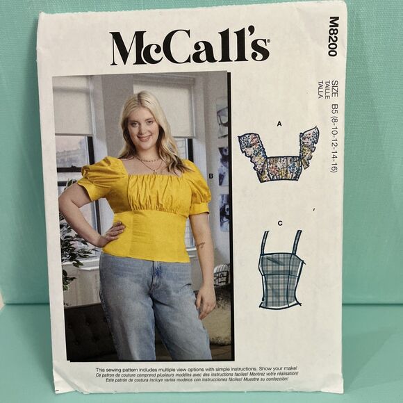 McCall's M8200 Misses 8 to 16 Peasant Tops and Halters Sewing Pattern Uncut - Picture 2 of 7